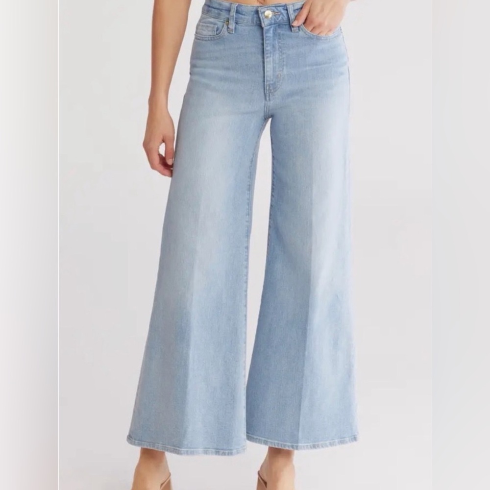 Frame Denim “Le Palazzo Crop” Jeans in Blue Springs